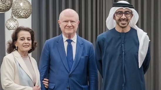 Ambassador Sievers with UAE Foreign Minister Sheikh Abdullah bin Zayed